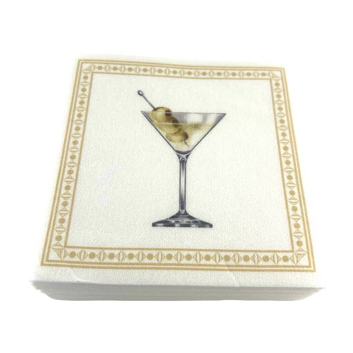 Maven Home - Wholesale Disposable Napkin - Linen-Feel Cocktail Napkins, Martini0