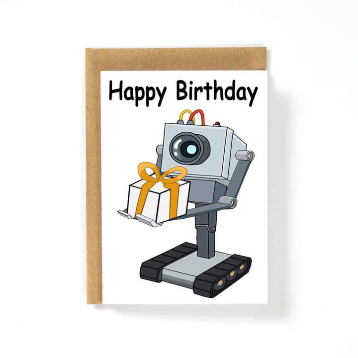 Rick and Morty Butter Robot Birthday Card for wholesale by HotAvocado.com