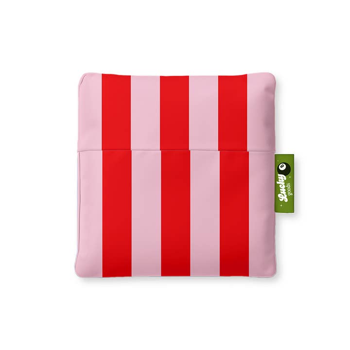 Lucky Goods Paper - Wholesale Tote Bag - Women's - Pink & Red Stripes Foldable Nylon Tote3
