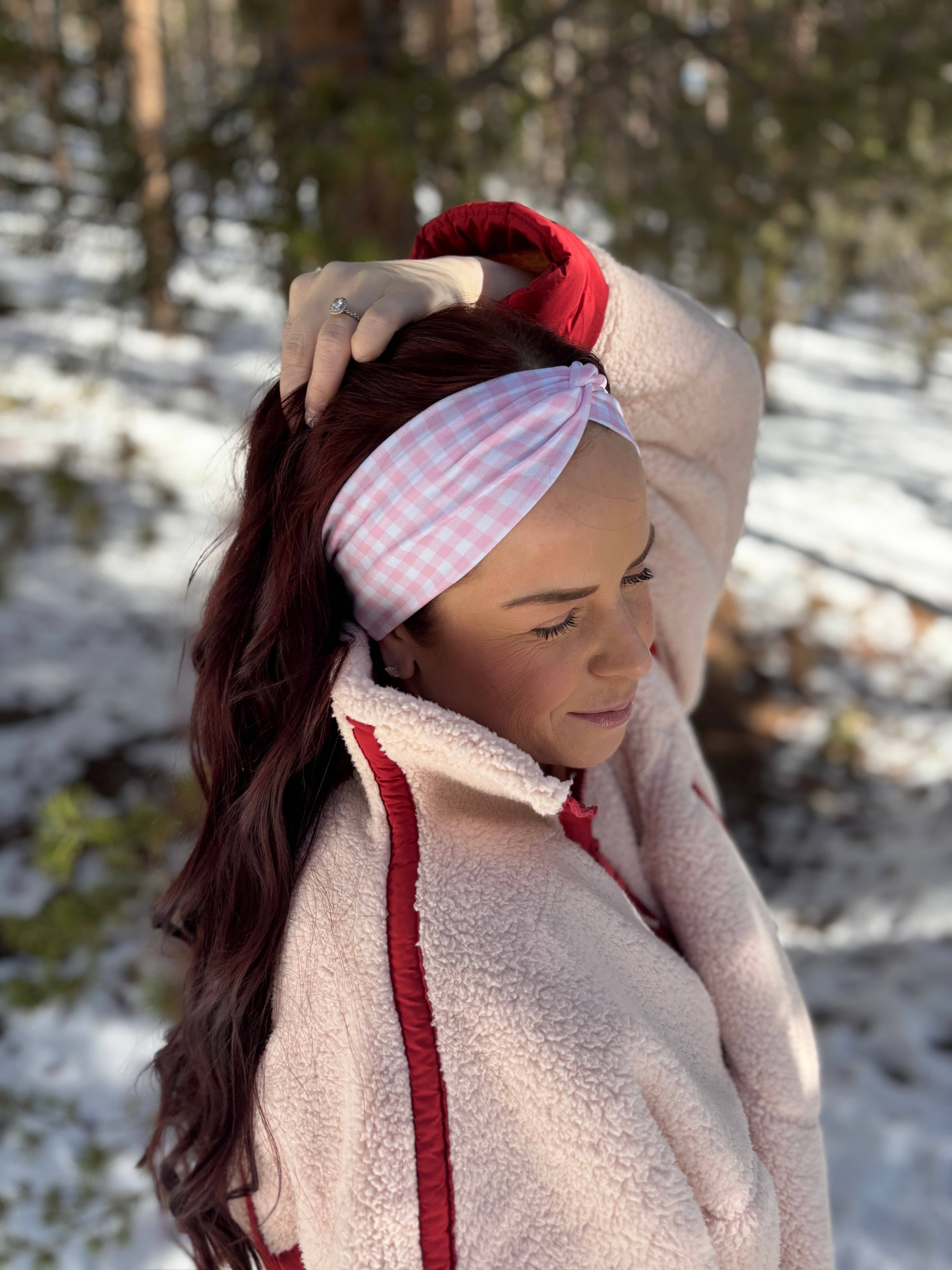 Lilac Market Headbands - Wholesale Fashion Headband - Women's - Simply Gingham in Pink3