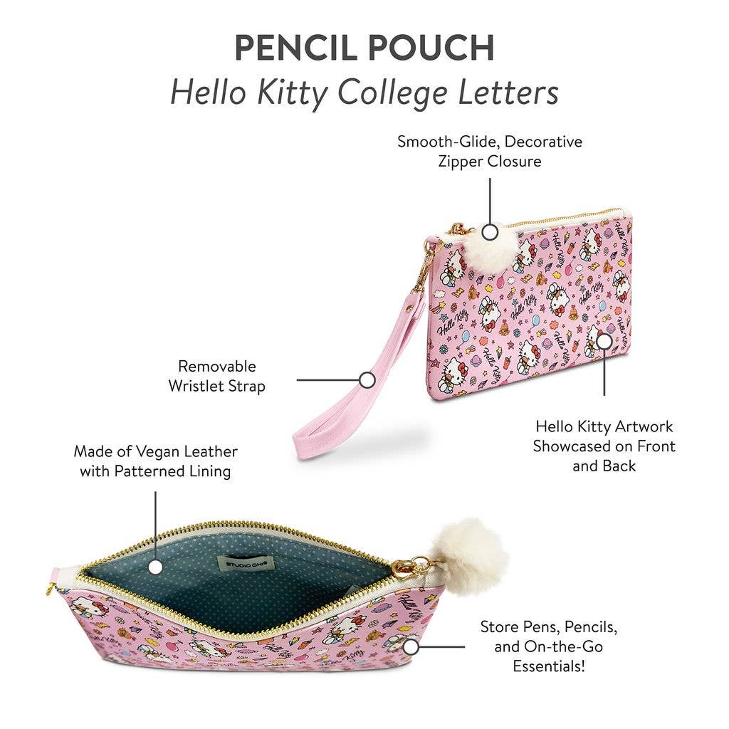 Studio Oh! - Wholesale Pencil Case/Pouch - Hello Kitty College Letters Pencil Pouch7