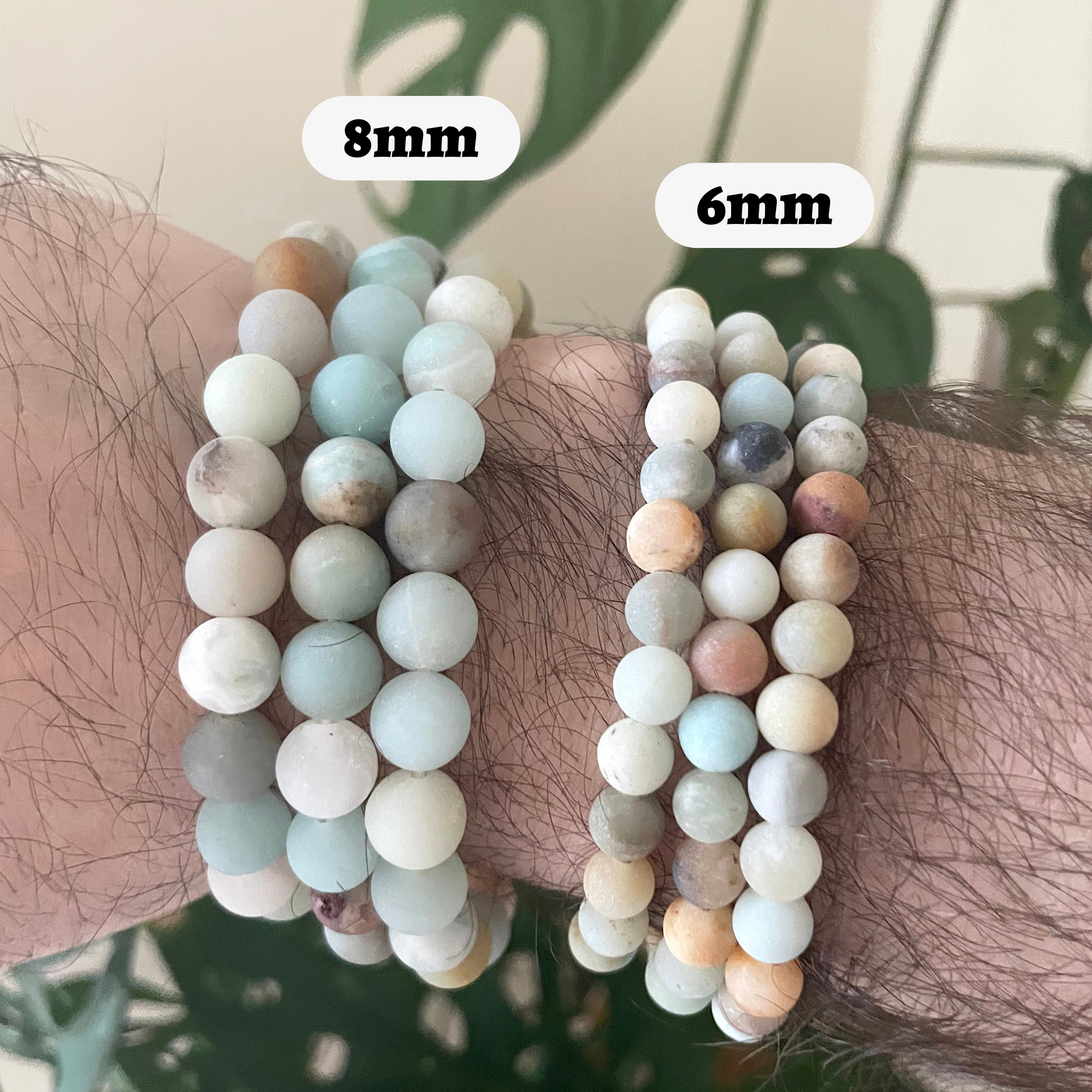 Pebble House - Wholesale Beaded Bracelet - Amazonite Bracelet (Matte) 4mm/6mm/8mm - Crystals & Stones5