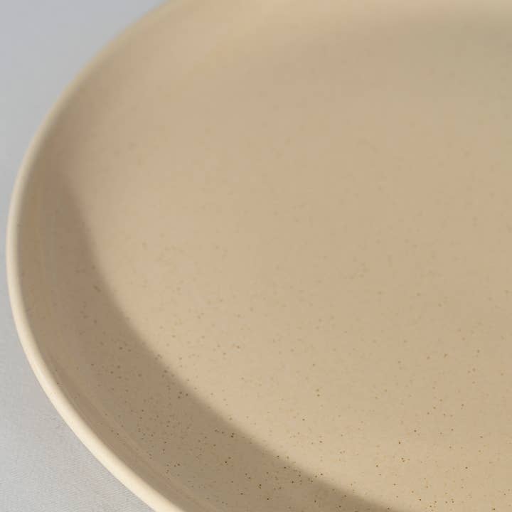 GHARYAN Stoneware & More - Wholesale Serve Bowl - Speckled Cream Organic Serving Bowl | Gharyan