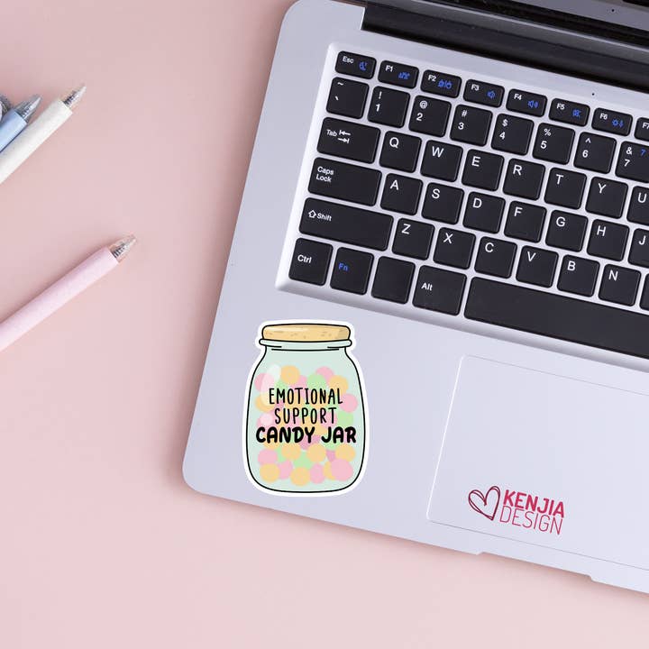 Kenjia Design - Wholesale Sticker - Emotional Support Candy Jar Funny Stickers and Magnets