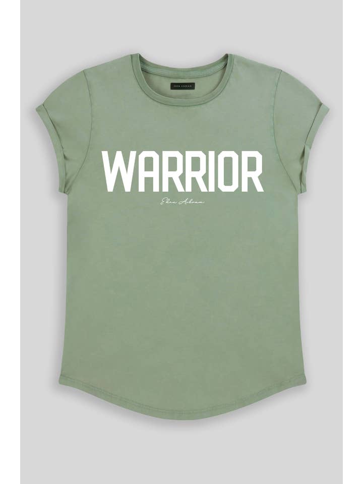 Eden Ashram - Wholesale Screen Printed T-Shirt - Women's - Warrior Premium Rolled Sleeve T-Shirt10