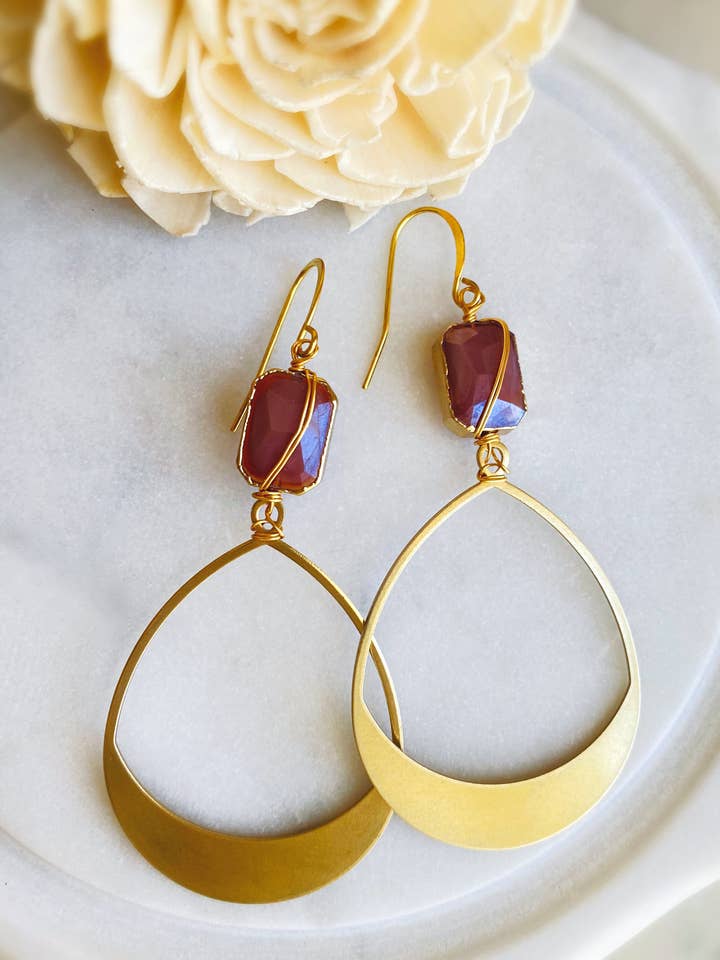 Glam Glass Drop Earrings for wholesale by Dajana Design
