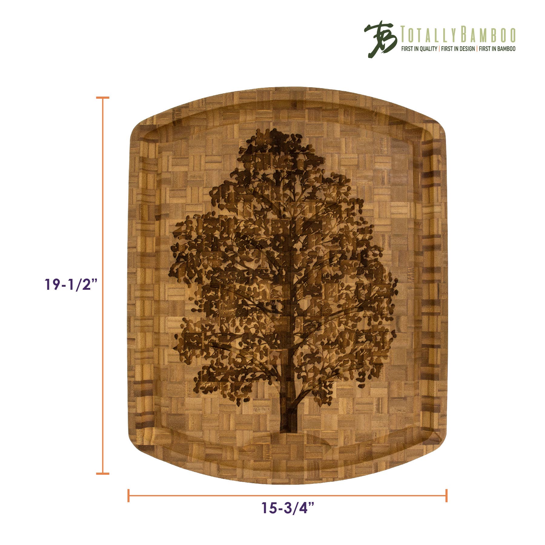 Totally Bamboo - Wholesale Cutting Board - Family Tree Carving Board with Juice Groove8