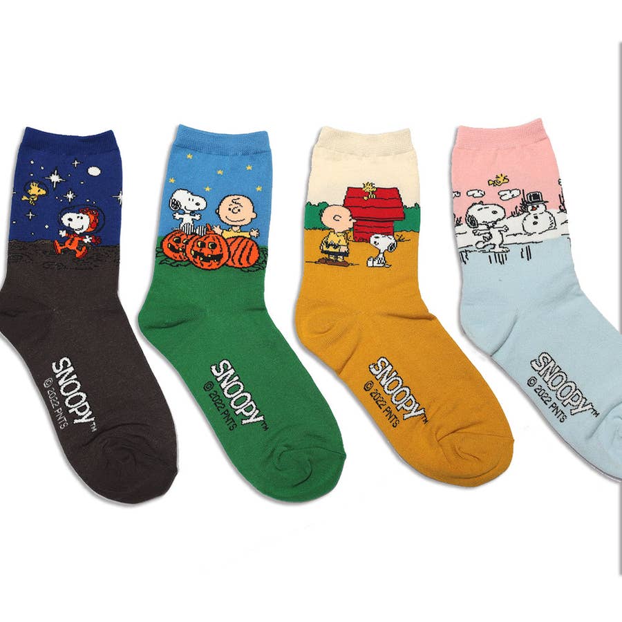 Peanuts Classic Charlie Woodstock Snoopy Lucy Womens 6 Pack Ankle