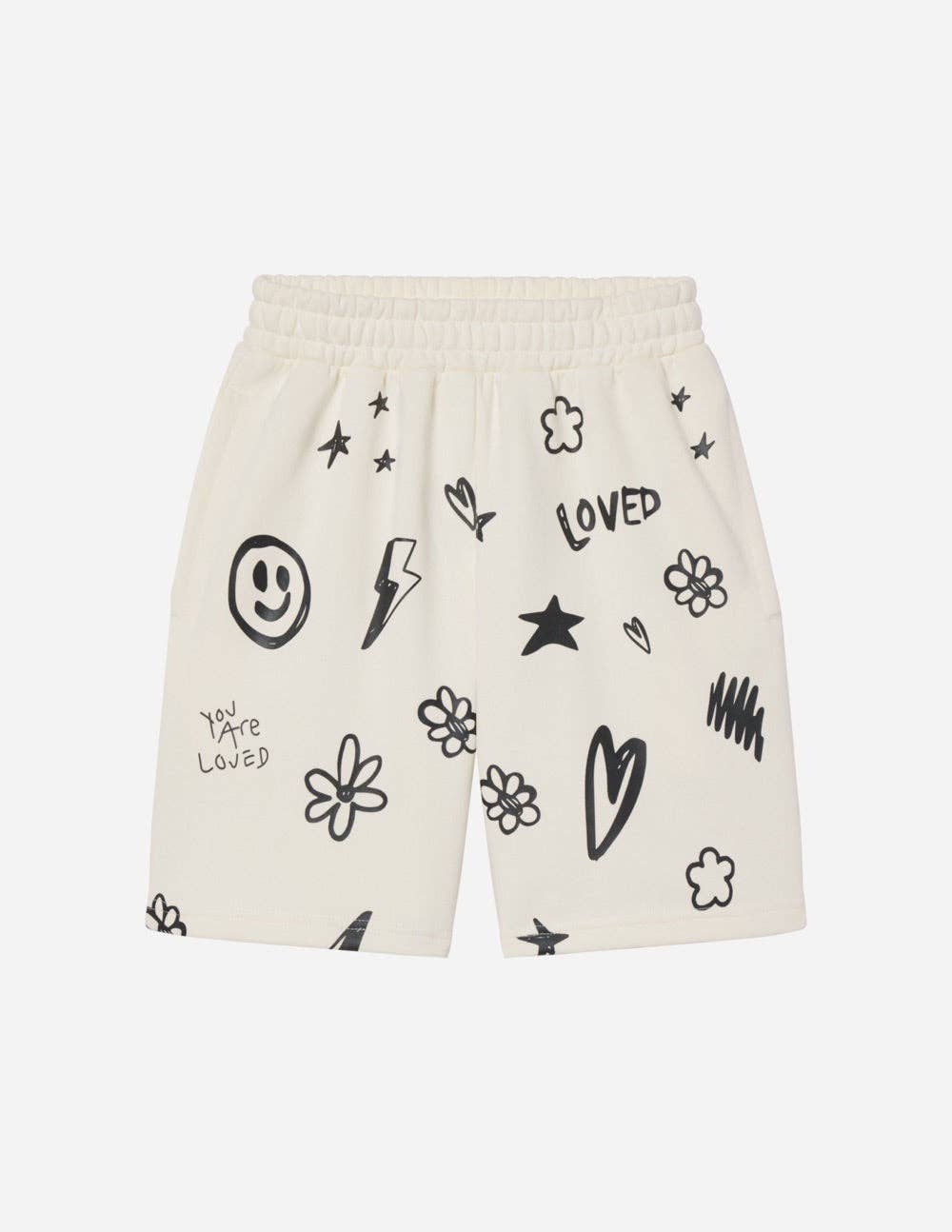 Elevated Faith - Wholesale Shorts - Women's - Loved By God All-Over Cream Unisex Short5