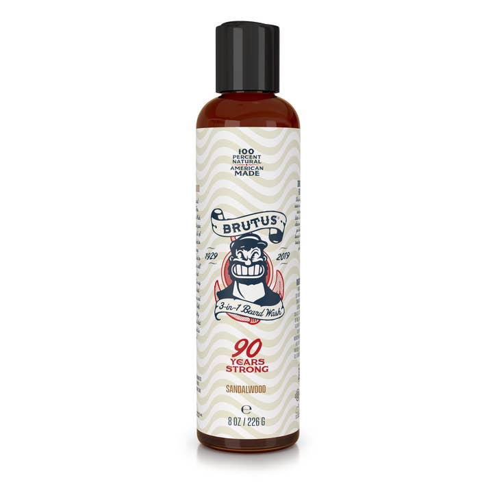 POPEYE Shave Company - Wholesale Beard Wash/Shampoo - BRUTUS Beard Wash 8oz Sandalwood