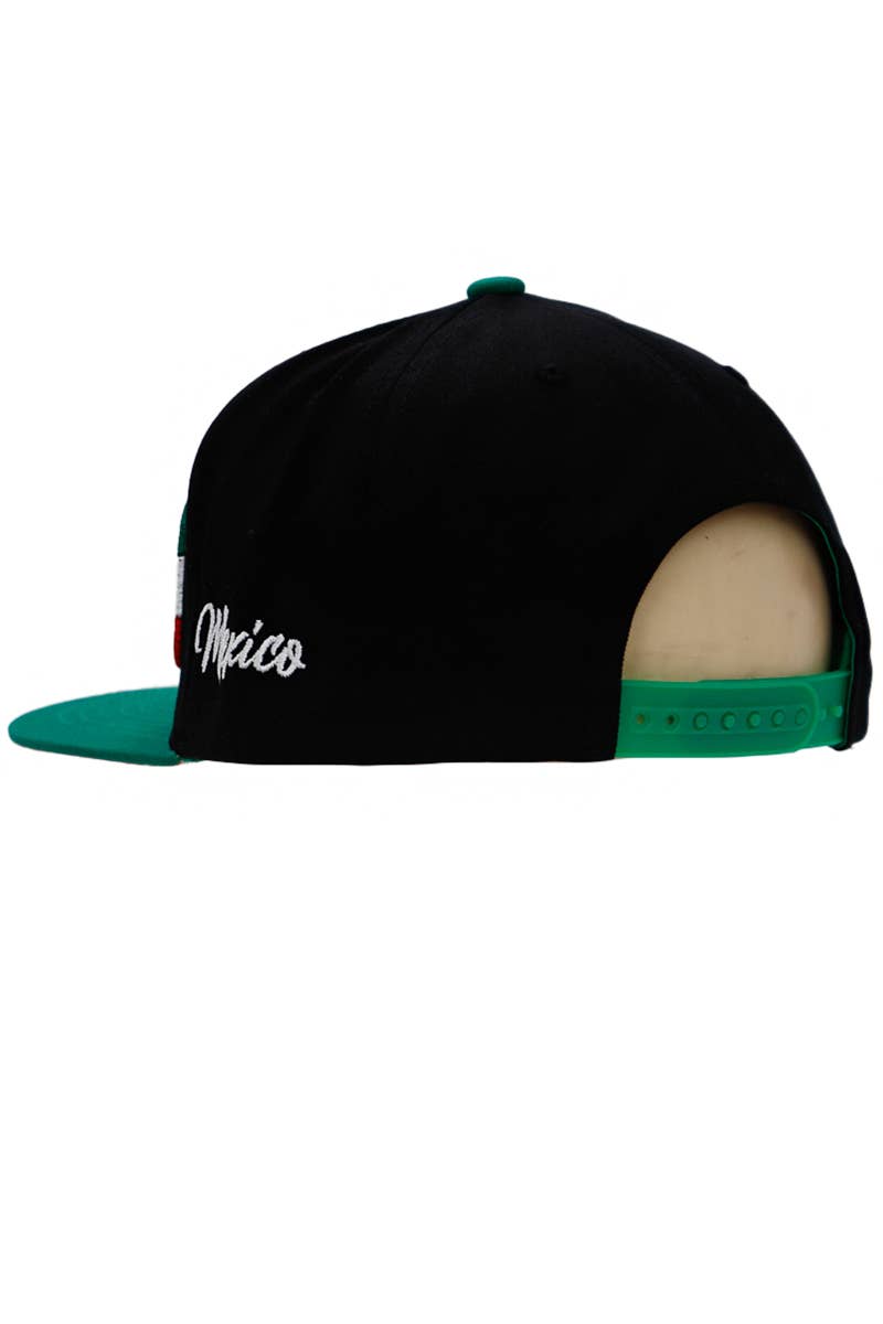 Cap Zone – Boné - Unissexo por atacado – México Corrente Logotipo Bandeira Costura Sob Bill Print Flat Snapback7