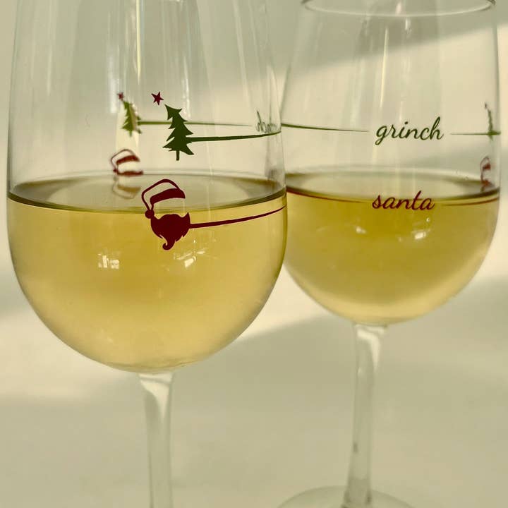 Pourtions Just Right - Wholesale Wine Glass - Stem Wine Glass | Santa / Grinch1