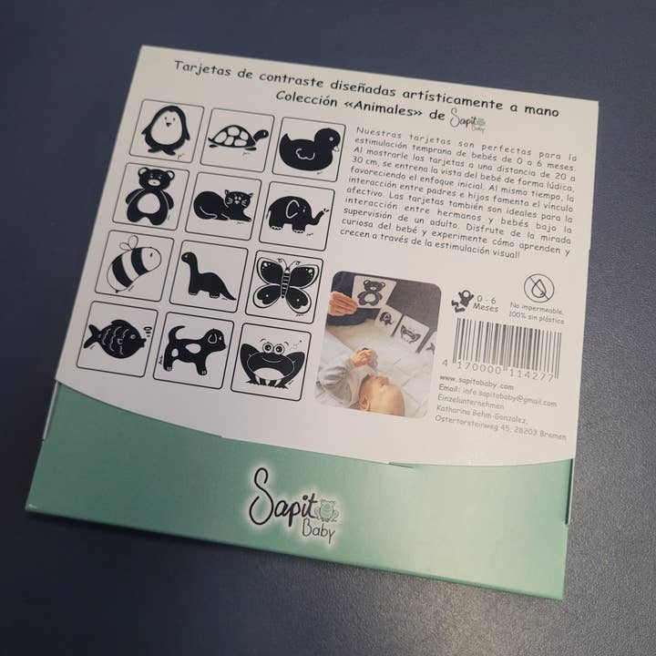 SapitoBaby - Vendita all'ingrosso Carte didattiche - Bambini e neonati - (Carta) Carte di Contrasto per Bambini