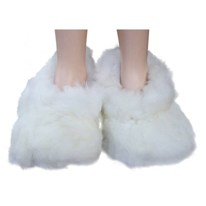 Choice Alpaca Products - Venta al por mayor Zapatillas para casa - Unisex - Zapatillas de alpaca peluda peluda esponjosa