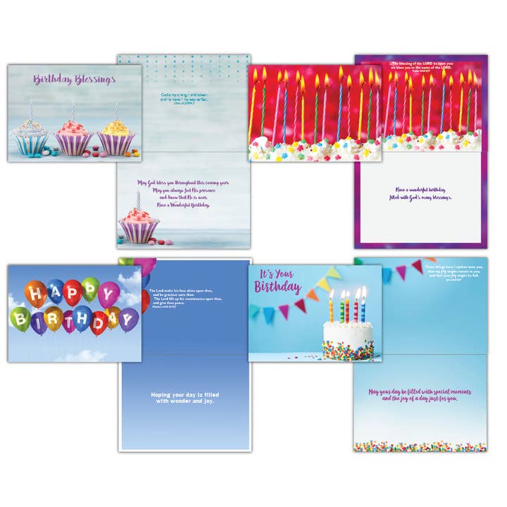 Religious Birthday Cards- Let’s Celebrate, 12 Cards for wholesale by Crown Point Graphics