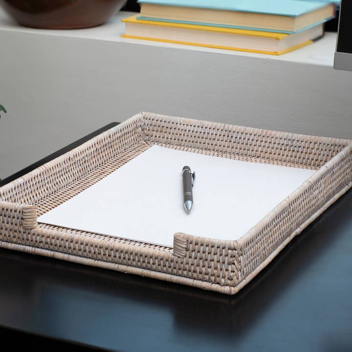 Artifacts Trading Company – wholesale Desk tray – Rattan Paper Tray: Office Organizer, Letter-Size File8