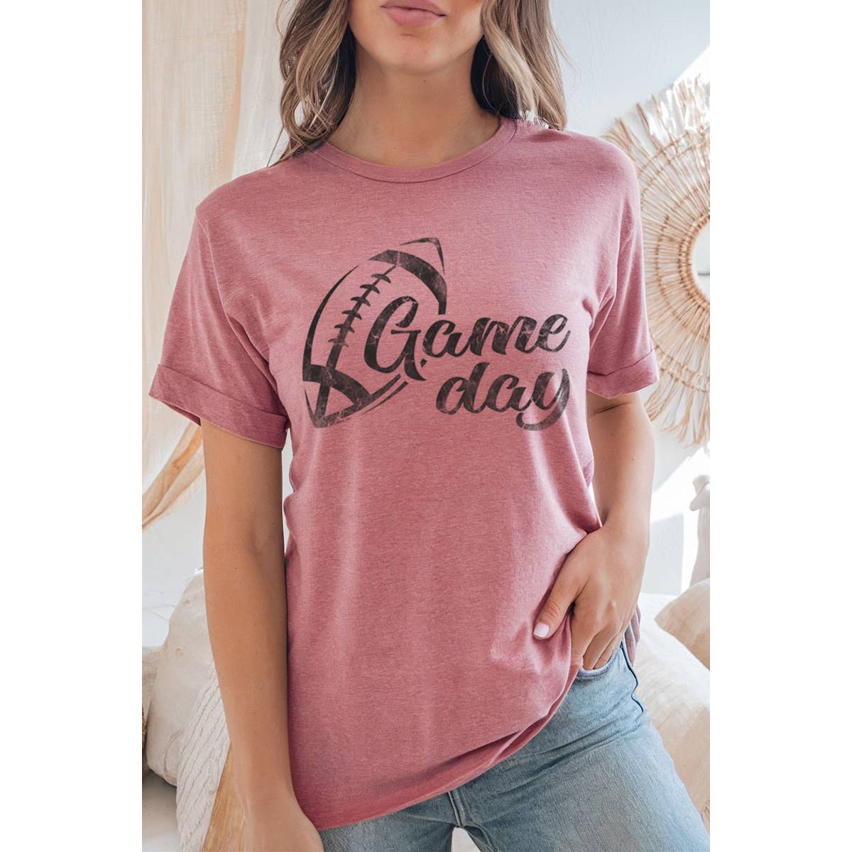 STARCHIS - Wholesale T-Shirt (Graphic) - Women's - TS-P5264 GAME DAY FOOTBALL GRAPHIC WOMEN'S T-SHIRT2