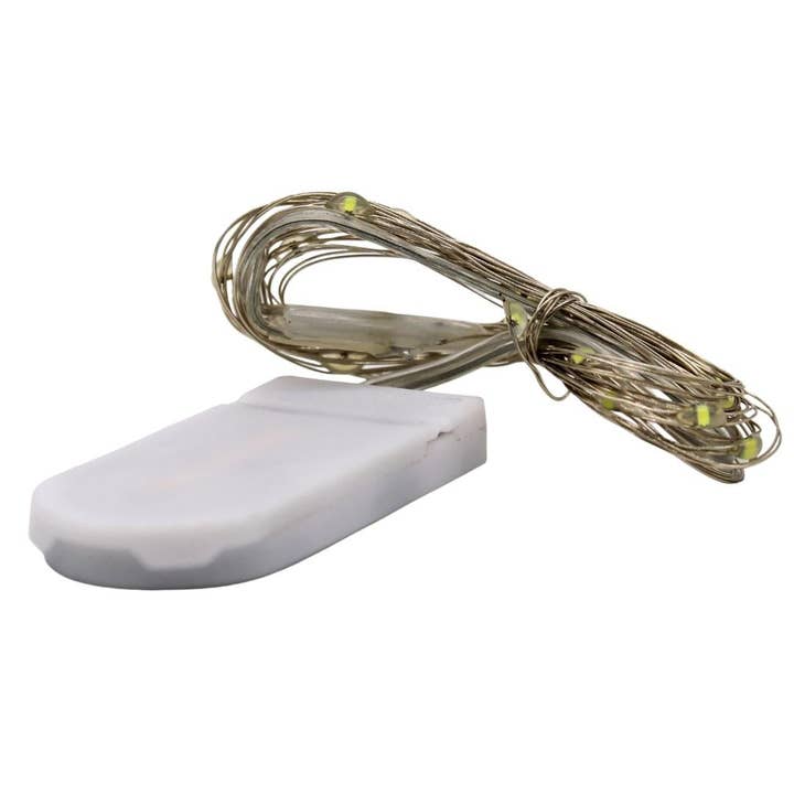 6' White LED Battery Operated Fairy Lights for wholesale by Plush Appeal LLC