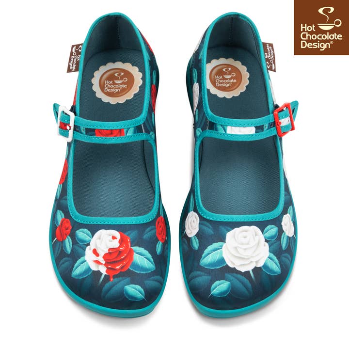 Popping Candy - Wholesale Slip-on trainers – Women′s - Hot Chocolate Design Paint The Roses Red