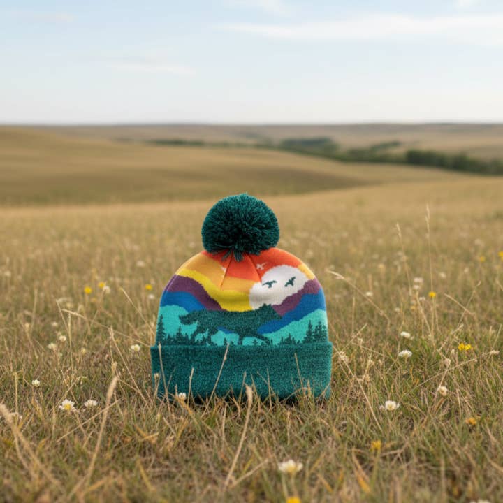 Northern Icons Creations INC - Wholesale Beanie – Kids - Gray Wolf Kids Beanie Hat – Warm Winter Knit Hat for Outdoor Adventure2