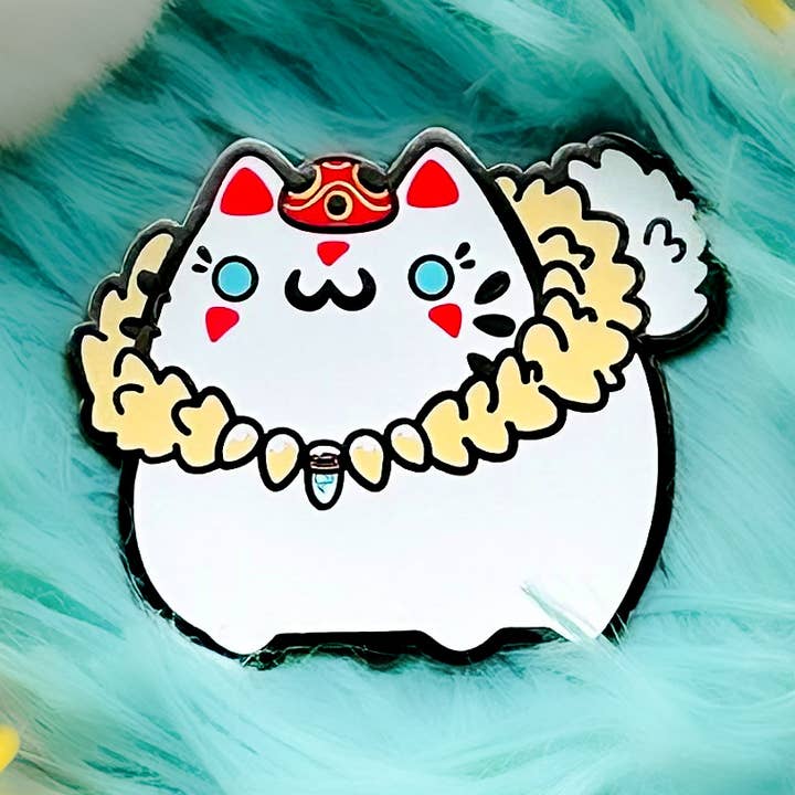 ChonkCat Meownonoke Pin for wholesale by TealTeacup