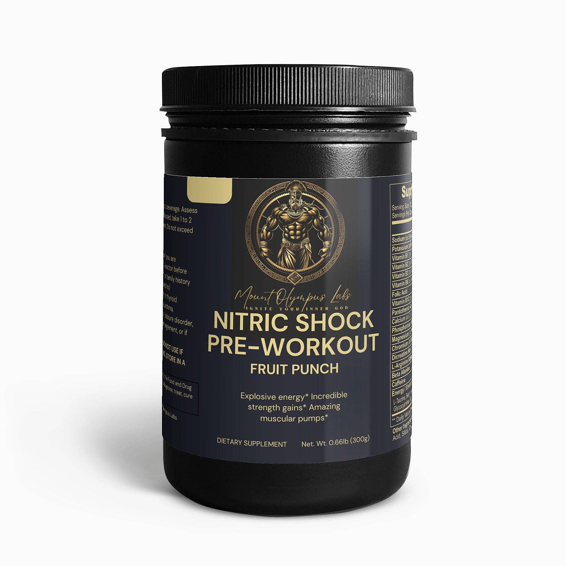 Mount Olympus Labs – Großhandel Protein-/Superfood-Pulver – Nitric Shock Pre-Workout Pulver (Fruit Punch)0