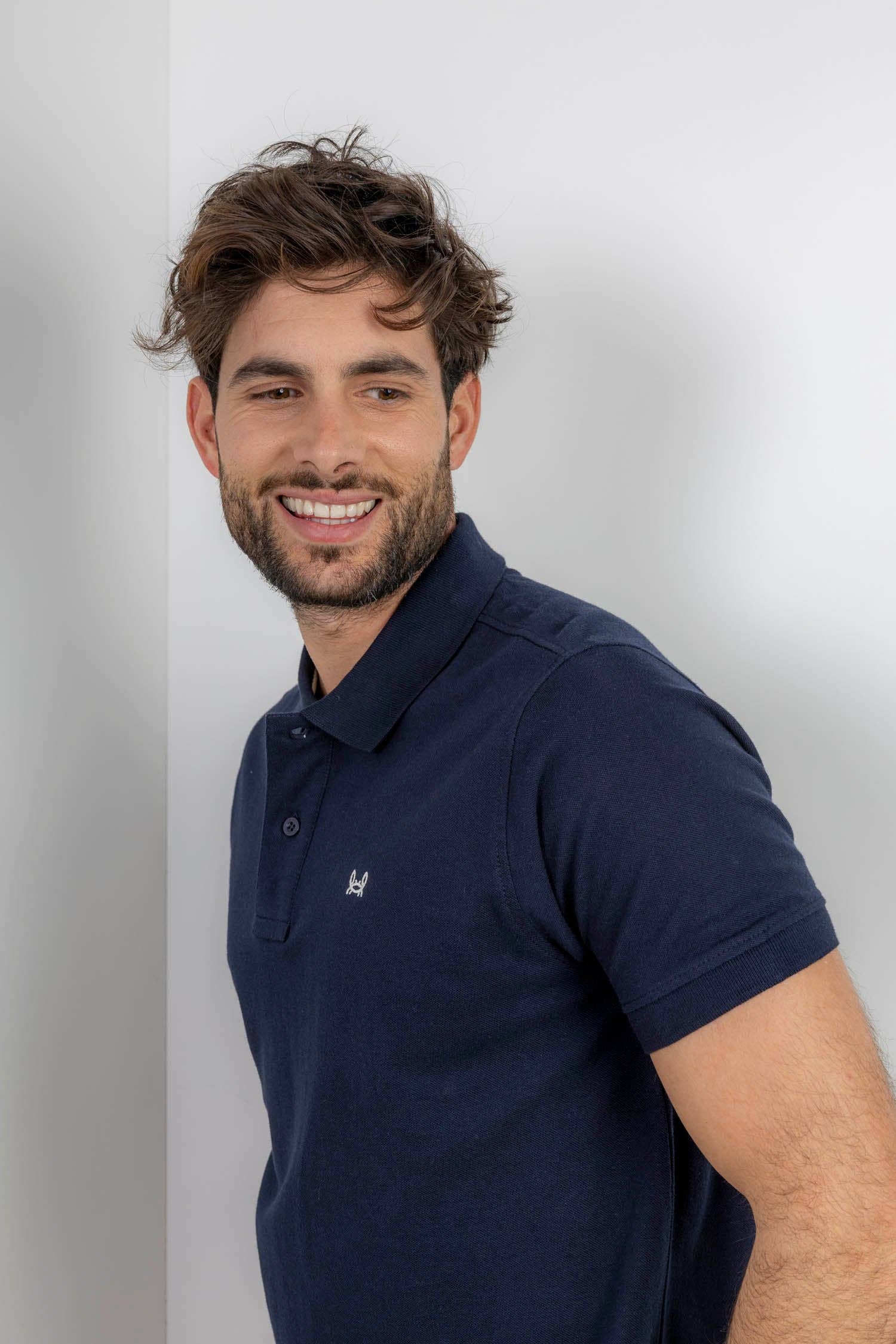 Custi Mikelo: Made in Spain - Wholesale Polo - Men's - Navy Blue Basic Polo1
