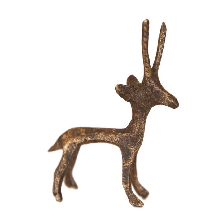 Vintage African Small Bronze Gazelle for wholesale by Old New House
