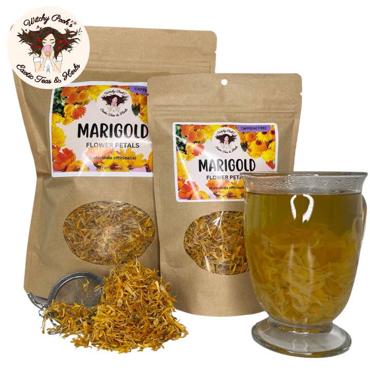 Witchy Pooh's Exotic Teas & Herbs - Wholesale Loose tea - Witchy Pooh's Marigold Tea - Flower Petals, Calendula4