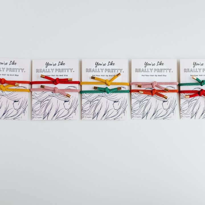 Tiny Gift Society - Wholesale Hair Tie - Really Pretty Double Elastic Hair Tie - Hair Accessory Card3