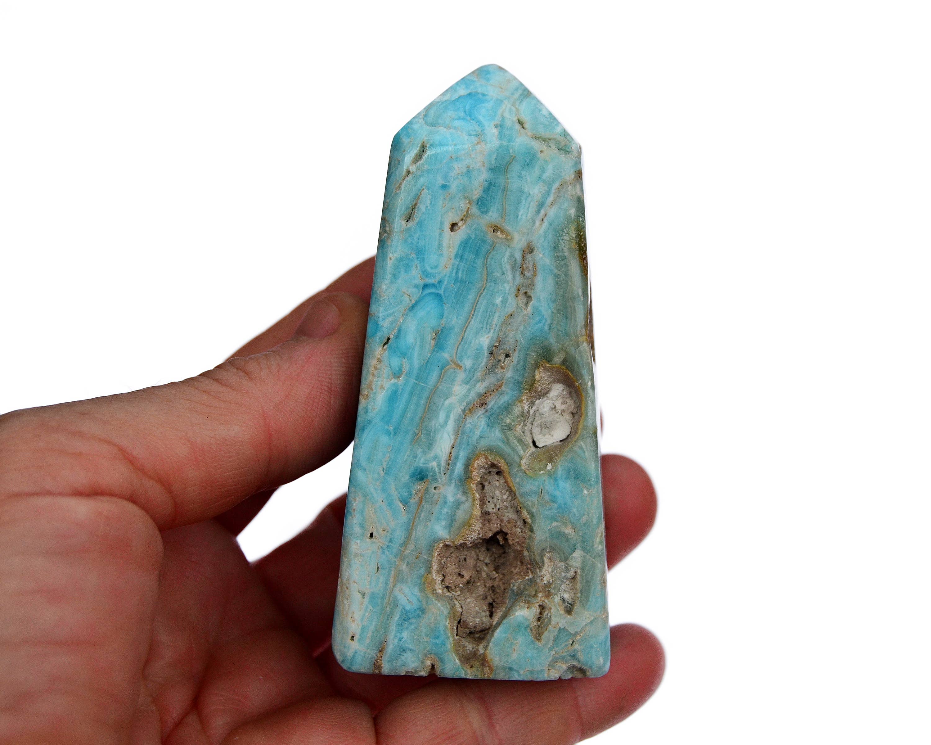 blue aragonite 天然石タワー