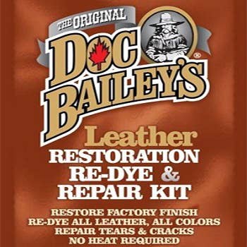 Il kit originale multicolore Re-Tye and Repair-A-Tear per il restauro della pelle per la vendita all'ingrosso da parte di Doc Bailey's Leather Care