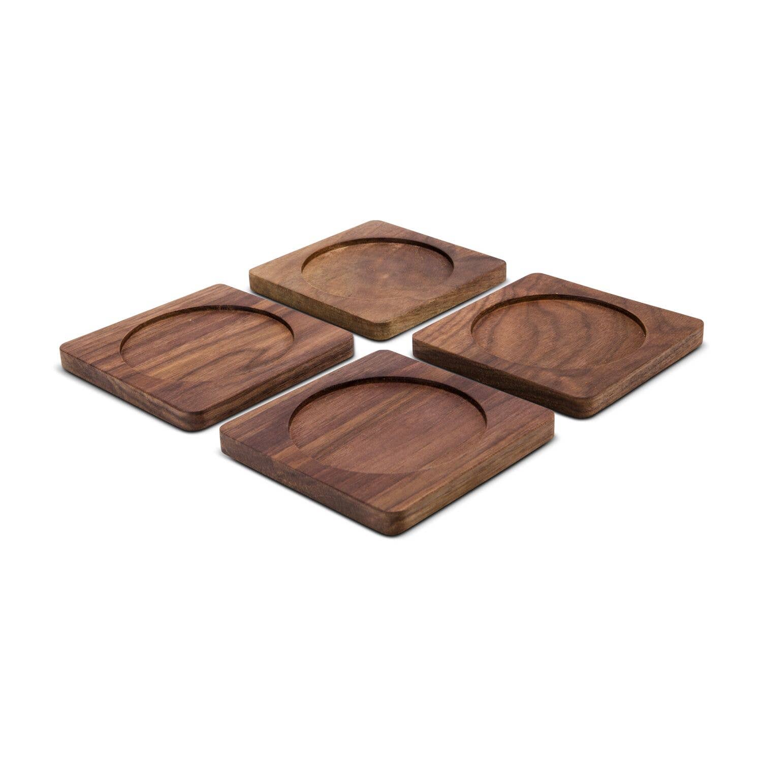 ROMINOX GmbH - Vendita all'ingrosso Sottobicchiere - Sottobicchieri ROMINOX® //Noce (set di 4)1
