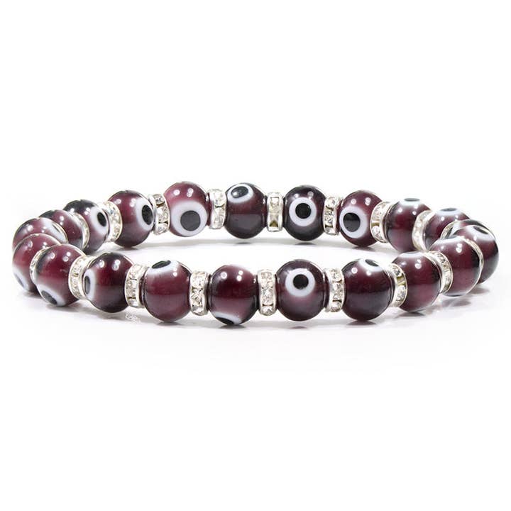 Bracciale Evil Eye - viola per la vendita all'ingrosso da parte di Gypsy Soul