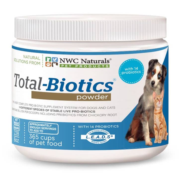 NWC Naturals® - Wholesale Pet Supplement - Cat/Dog - Total-Biotics® Powder - 8 oz 228 Grams
