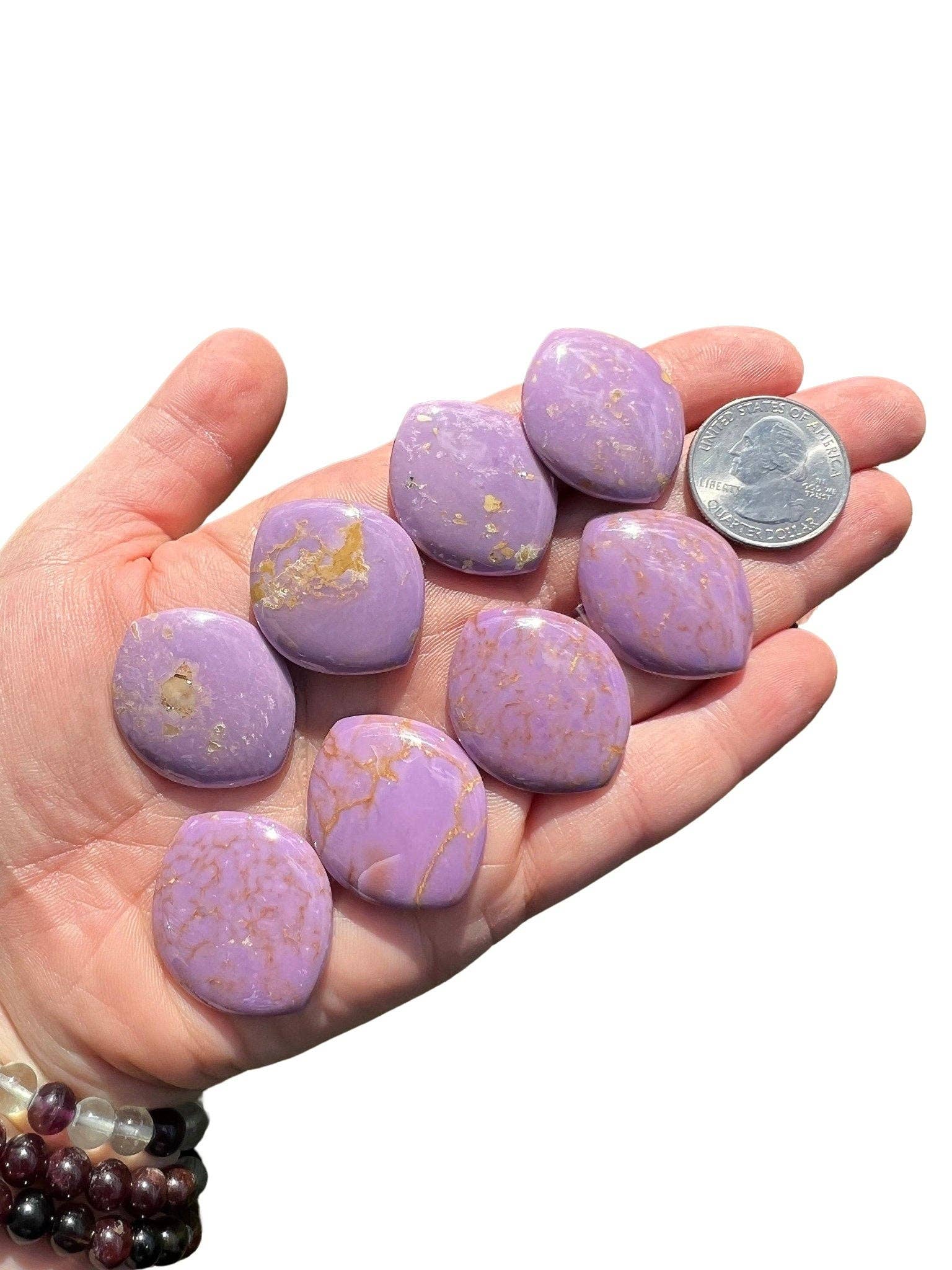 New Moon Beginnings - Wholesale Spiritual Stone/Crystal - Phosphosiderite Marquise Cabochon4