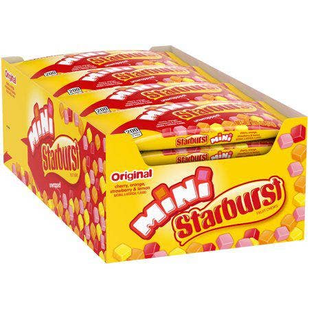 Starburst Mini Original Fruit Chews 24 Count 1.85 Ounce Bags for wholesale by Long Island Candy Factory
