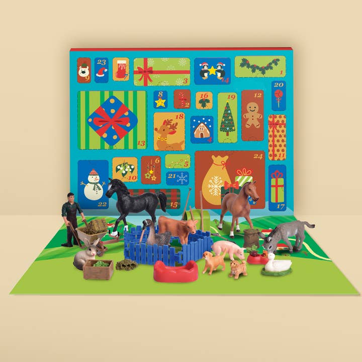 Fun Little Toys - Wholesale Advent Calendar - 30 Pcs Advent Calendar Christmas Realistic Farm Toys