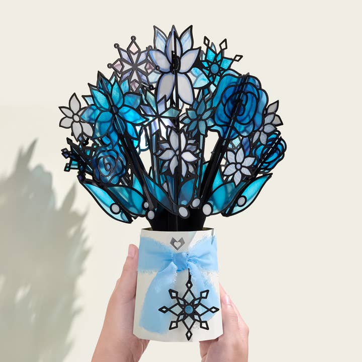 Winter Starlight Suncatcher Bouquet 12 x 8.5" for wholesale by Lovepop Cards
