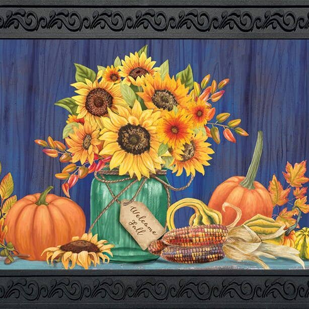 Briarwood Lane - Wholesale Door Mat - Fall Mason Jar Doormat