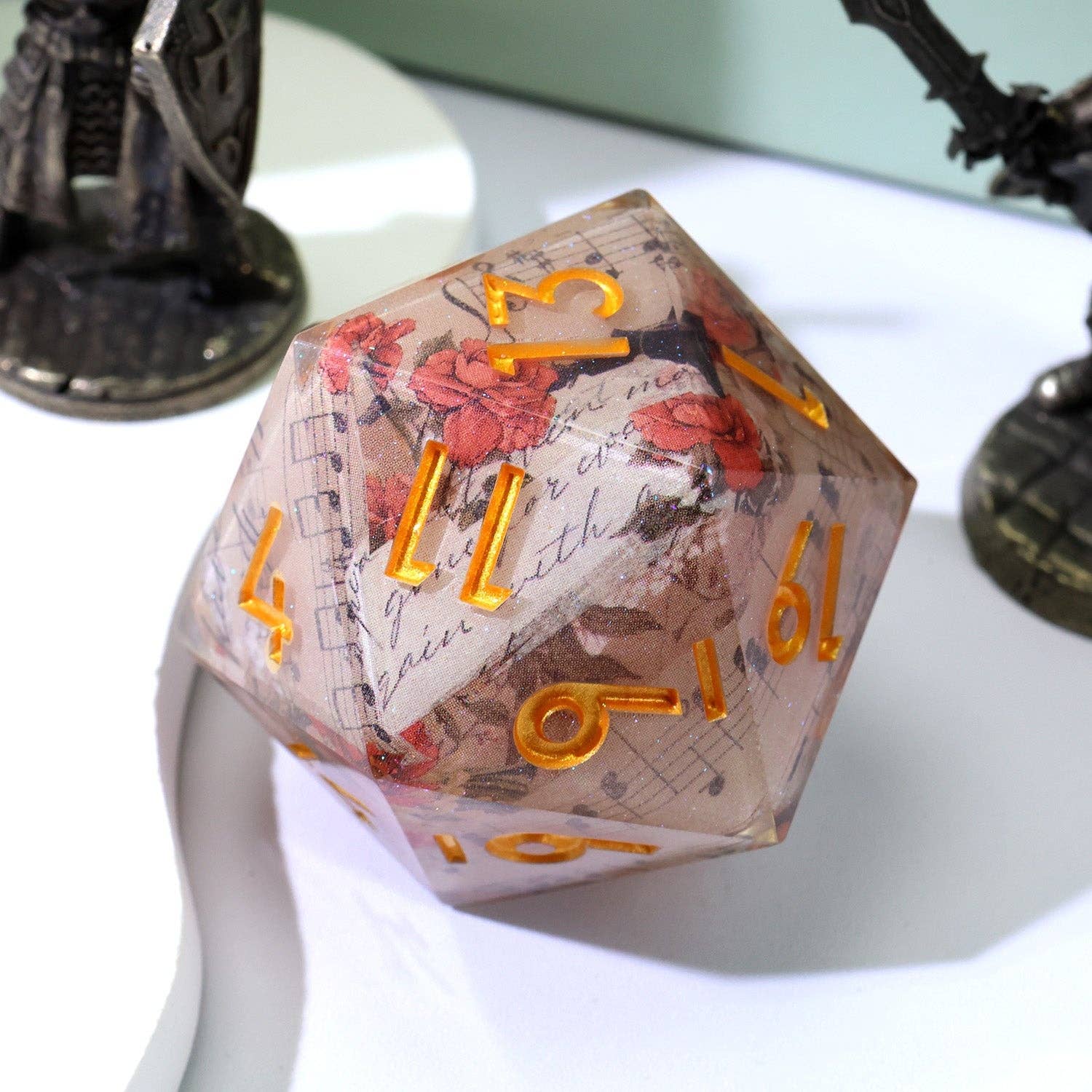 Tabletop Dominion Limited – wholesale Dice – Sonnet of Thorns | 33mm D20 | Oversized Art Core Dice