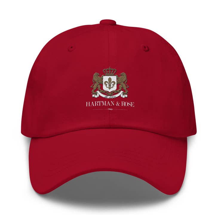 H&R Baseball Cap in Cranberry for wholesale by Hartman & Rose