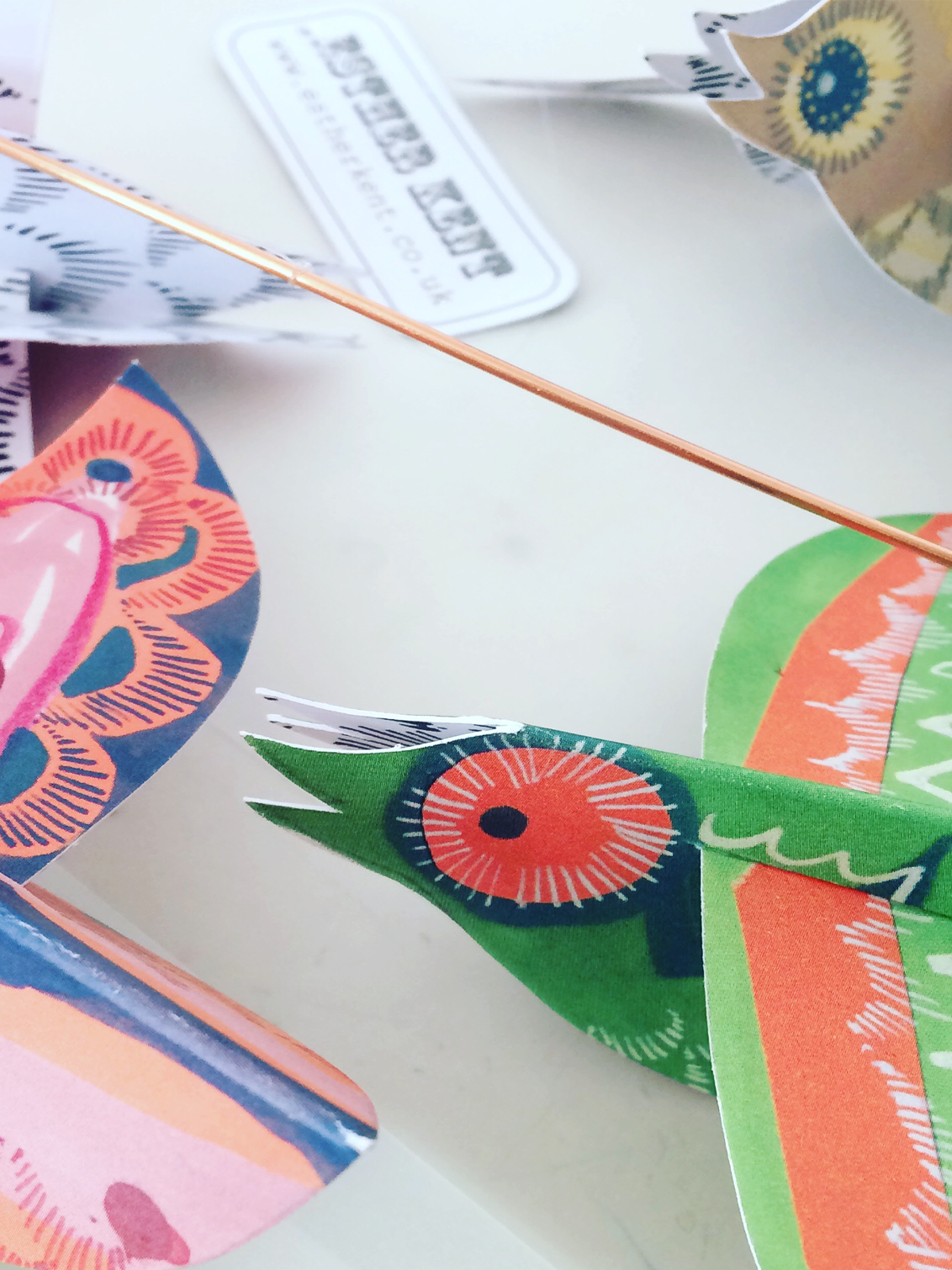 Esther Kent Design – wholesale Mobile – Handmade Colourful Paper Birds Mobile4