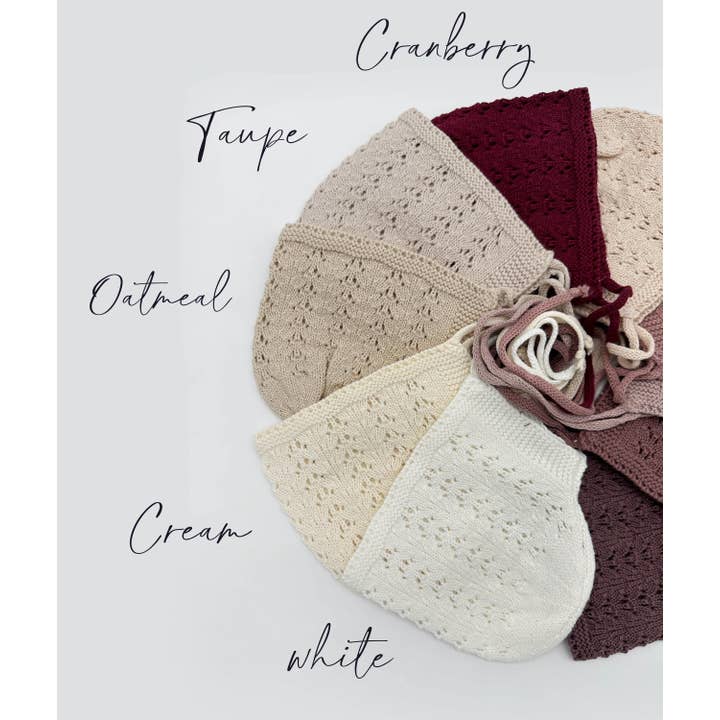 OLIVE & CRADLE - Wholesale Bonnet - Baby - Jamie Knit Bonnet5