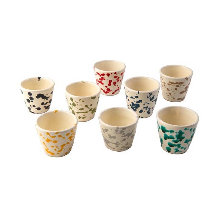 Bicchiere h. 8,5 cm - Linea Schizzato per la vendita all'ingrosso da parte di LOLIVA