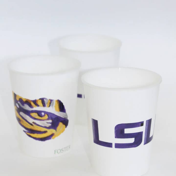 FOSTER - Wholesale Disposable Cup - LSU Tiger Eye Reusable Collegiate Cup Set2