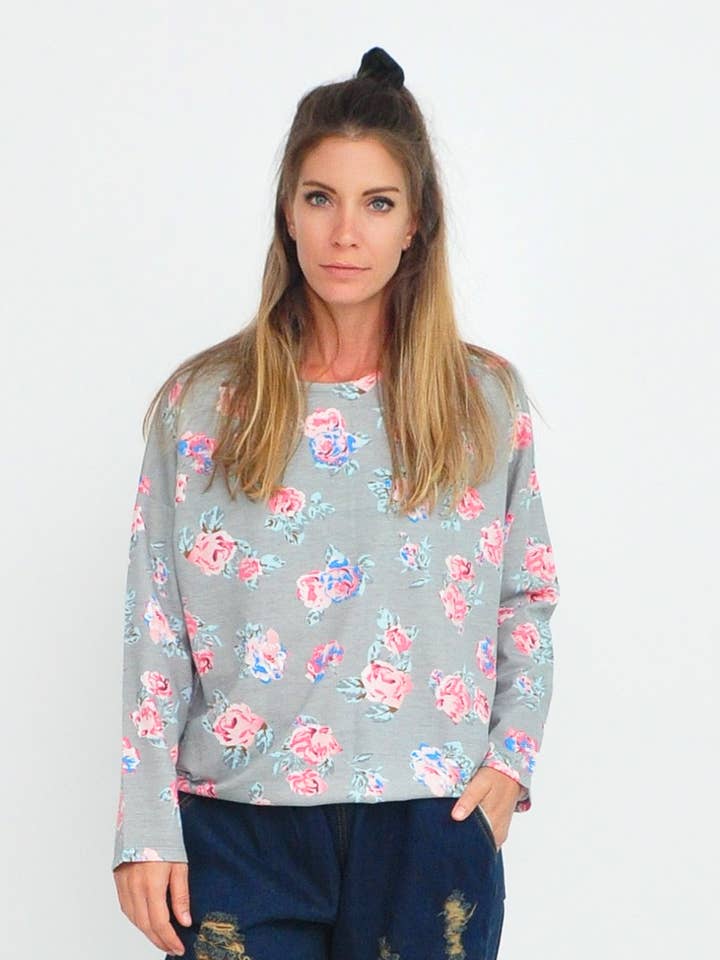 Bluse mit Blumenmuster in für den Großhandel von Kalimera Clothing Athens