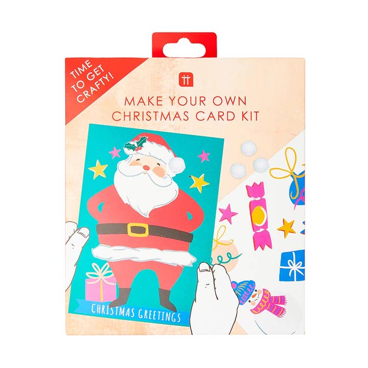 Talking Tables USA - Home, Party, Games and Seasonal Decor - Wholesale DIY Craft Kit - Santa Christmas Card Kit| Christmas Gifts |0