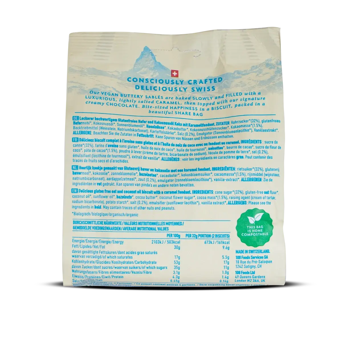 Rhythm108 - Wholesale Cookie - Golden Salted Caramel Filled Biscuits (135g)6