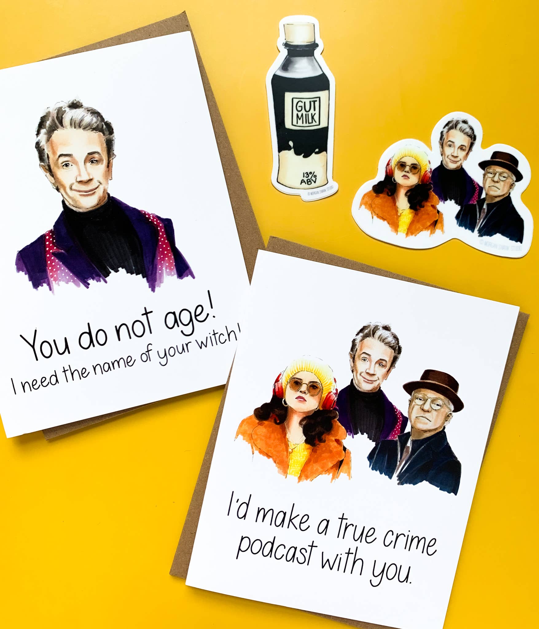 Morgan Swank Studio - Wholesale Friendship Card - Murder Podcast Cast | Pop Culture Friendship Card1